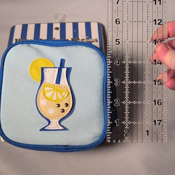 Wandering Moon Small Square Zipper Pouch Lemonade - Picture 7 of 8